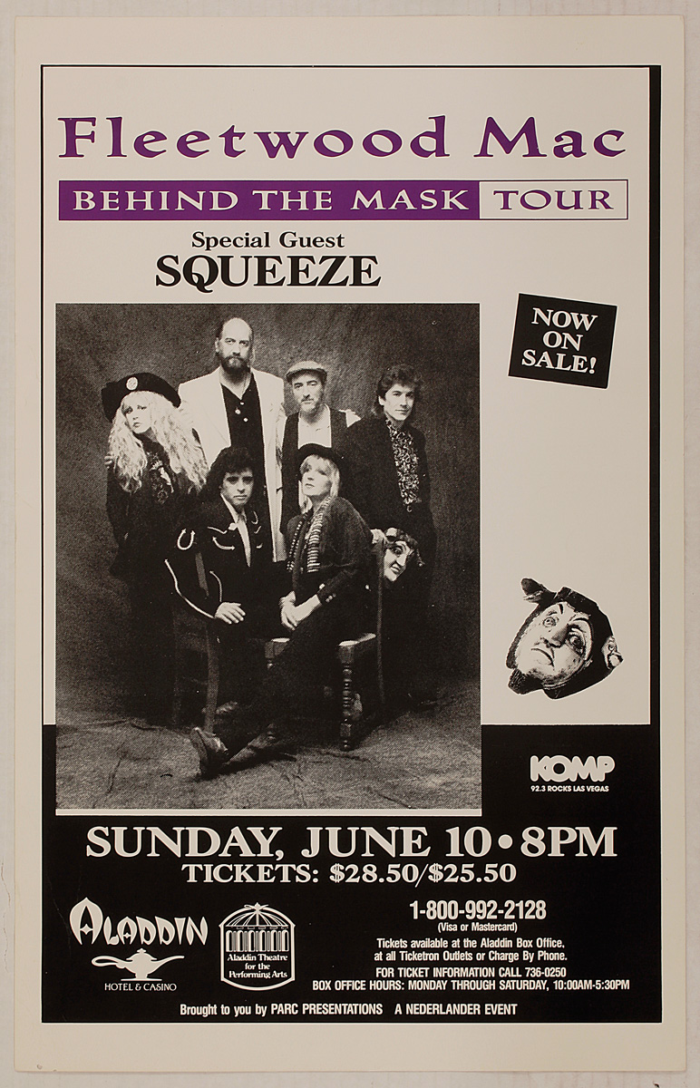 Lot Detail Fleetwood Mac "Behind The Mask" Tour Original Concert Poster