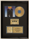 Elvis Presley "Moody Blue" Original RIAA Gold Cassette and C.D. Award