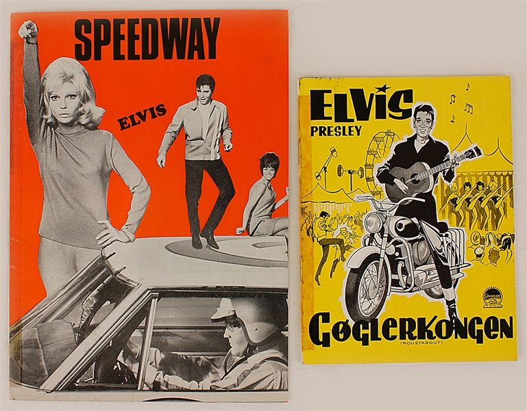 Elvis Presley Rare Norwegian and Swedish "Speedway" and "Roustabout" Movie Theater Programs