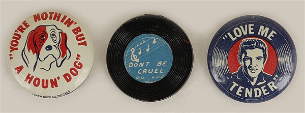 Elvis Presley Original 1950s Buttons (3)