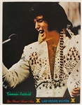 Elvis Presley Original 1974 Las Vegas Hilton Hotel Summer Festival Souvenir Menu