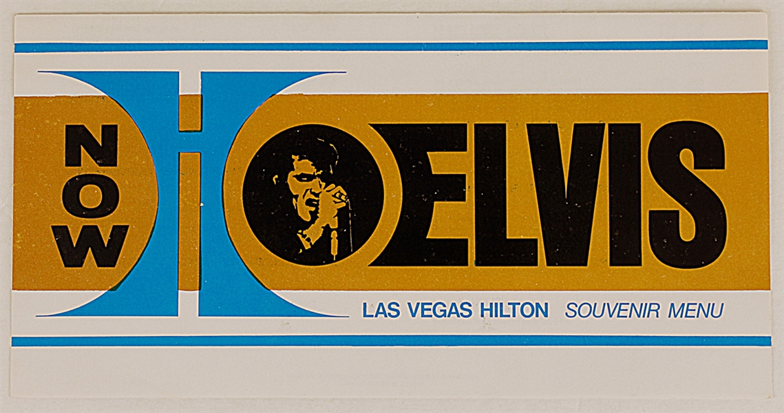 Elvis Presley 1973 Original Las Vegas Hilton Hotel Mini Souvenir Menu