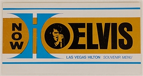 Elvis Presley 1973 Original Las Vegas Hilton Hotel Mini Souvenir Menu