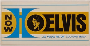 Elvis Presley Rare 1974 Las Vegas Hilton Hotel Souvenir Menu