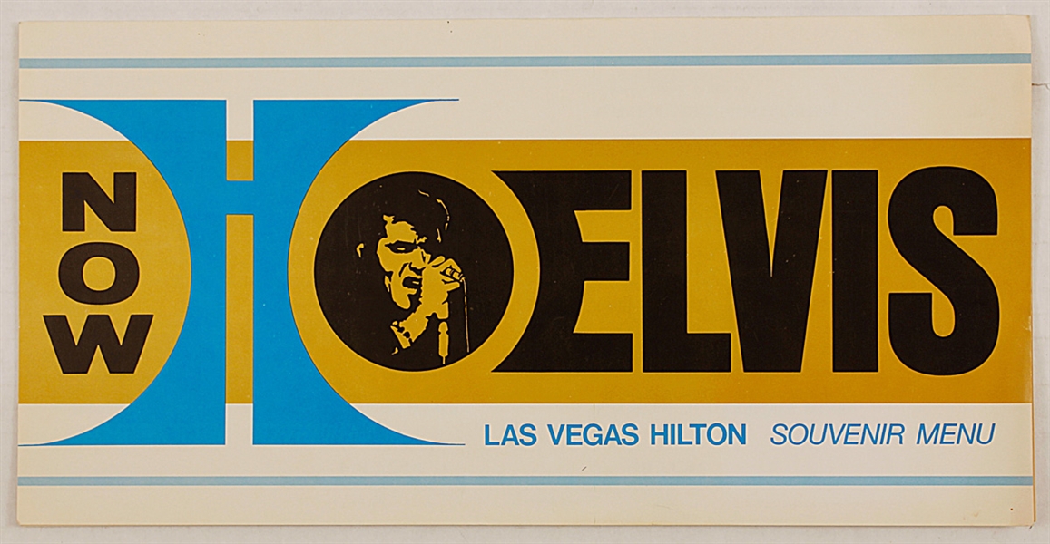 Elvis Presley Rare 1973 Las Vegas Hilton Hotel Souvenir Menu