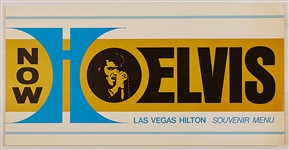 Elvis Presley Rare 1973 Las Vegas Hilton Hotel Souvenir Menu