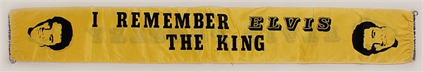 Elvis Presley "I Remember Elvis The King" Yellow Banner