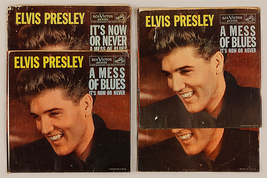Elvis Presley "A Mess of Blues"/"Its Now or Never" Rare 1967 45 Record Sleeves
