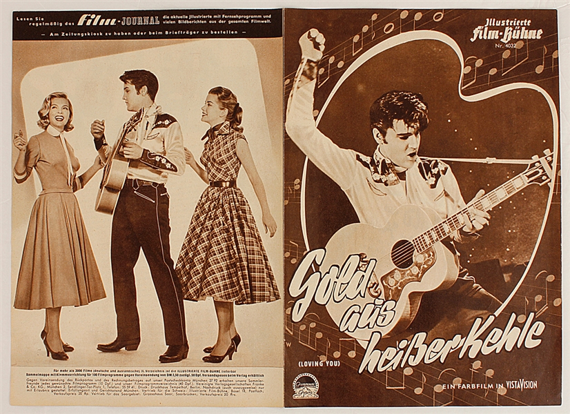 Elvis Presley "Loving You" German Movie Program