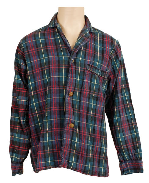 Lot Detail - Michael Jackson Owned & Worn Long-Sleeved Flannel Shirt