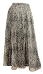 Stevie Nicks Owned and Worn Black & White Snakeskin Print Skirt