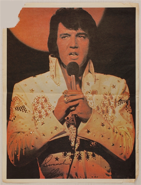 Elvis Presley Original Promotional Concert Poster with Facsimile Signature