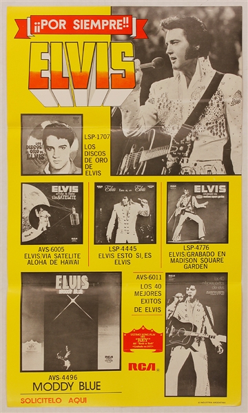 Elvis Presley Original Spanish RCA Promotional Poster 