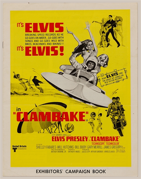Elvis Presley "Clambake" Original Exhibitors Campaign Book