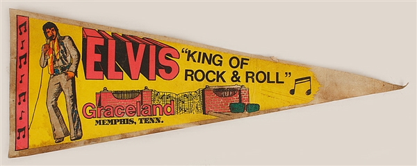 Elvis Presley  "King of Rock & Roll" Original Pennant