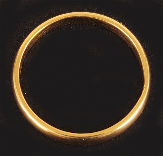 Marilyn Monroes 22 kt. Gold Wedding Band From Arthur Miller Used at Their Civil Wedding  Ceremony