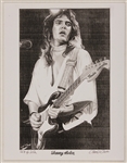 Tommy Bolin's Social Security Card with Limited Edition Lithograph Signed by Artist