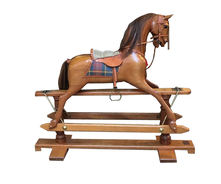 Michael Jacksons Personally Owned and Used Limited Edition Over-Sized Wooden Rocking Horse