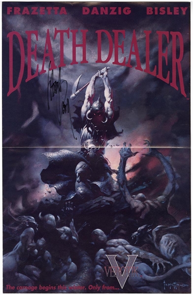 Glenn Danzig Signed "Death Dealer" Promotional Book Poster