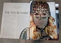 Madonna Arabian Queen Custom Silver Iron Body Armor Worn in Harper's Bazaar Magazine