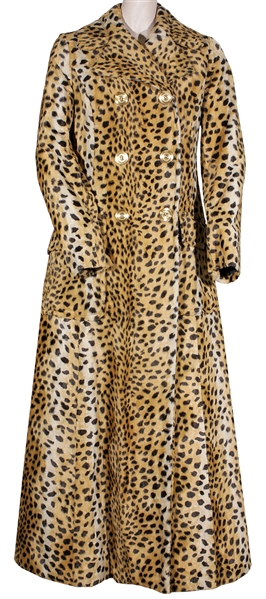 Madonna Owned and Re-Gifted Dolce & Gabbana Faux Leopard Fur Coat Circa Mid- 1990’s