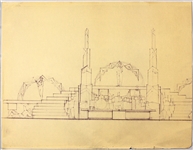 Madonna Original Stage Design Blueprints for 1990 Blonde Ambition Tour 