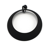 Madonna "Boytoy" Era Worn Black Matte Metal Large Hoop Earring