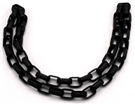 Madonna Worn Matte Black Enamel Link Necklace from Her "Boytoy" Era (Circa 1982)