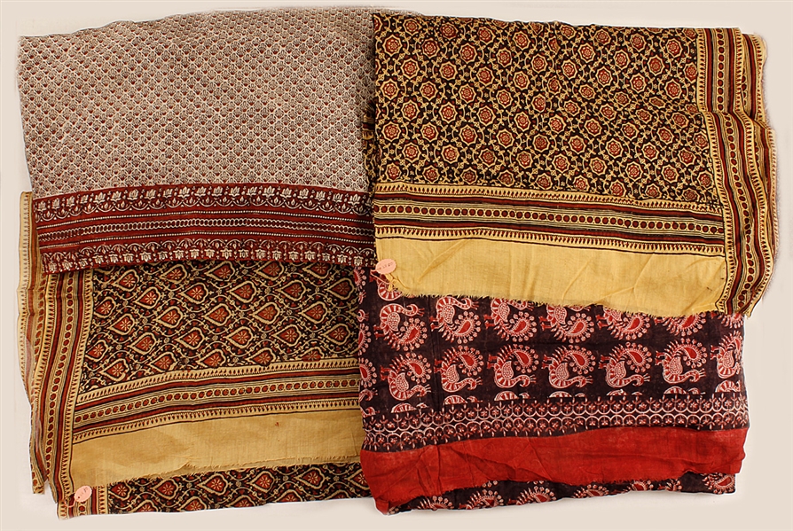 Jacqueline Kennedy 4-Piece Set of Fabric Purchased in India in 1962 Gifted to Mary Gallagher
