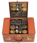 Paul McCartneys Beatles Leather Train (Travel) Case from Brian Epstein Used Extensively on Tour with Pauls Initials