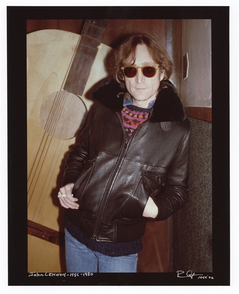 John Lennon 1980 Original Photograph Signed by Photographer