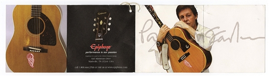 Paul McCartney Signed And Played Ed Sullivan Show Epiphone 1964 Texan Limited Edition Guitar