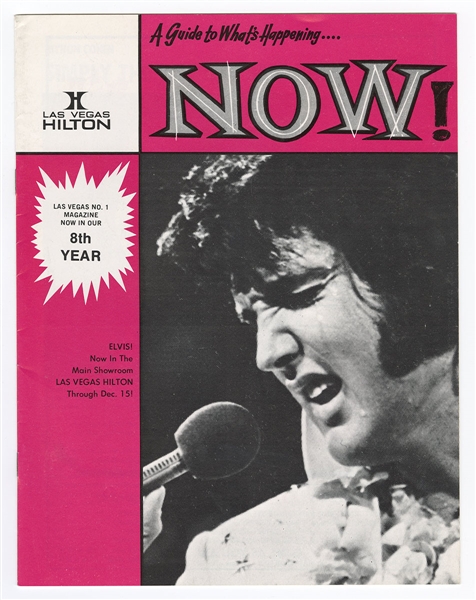 Elvis Presley Original 1973  Las Vegas Hilton "Whats Happening Now" Magazine