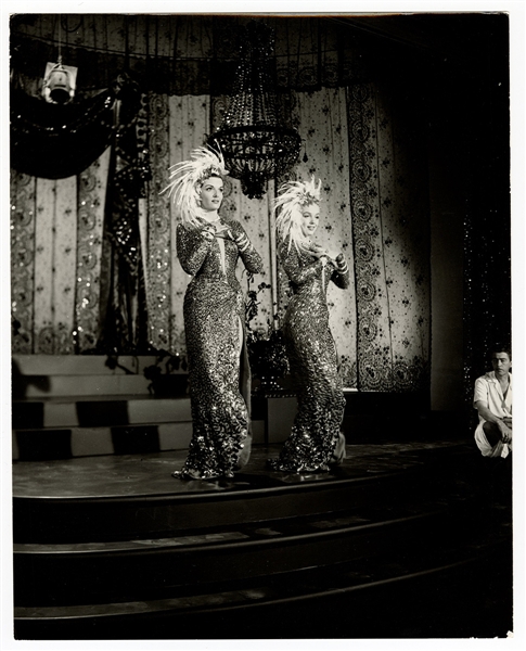 Marilyn Monroe & Jane Russell "Gentlemen Prefer Blondes" Original Movie Set Photograph