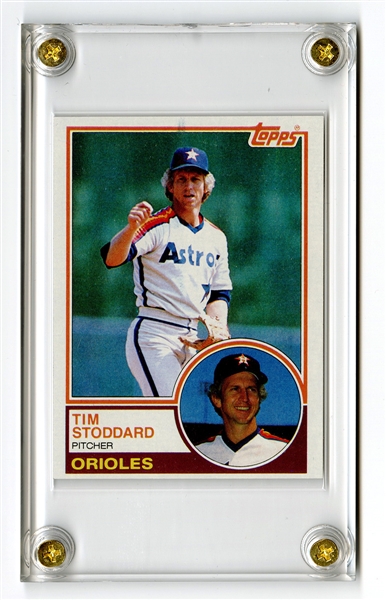 1983 Topps Unpublished Proof Card of Tim Stoddard Picturing Don Sutton