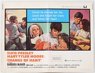 Elvis Presley & Mary Tyler Moore Original "Change of Habit" Movie Poster