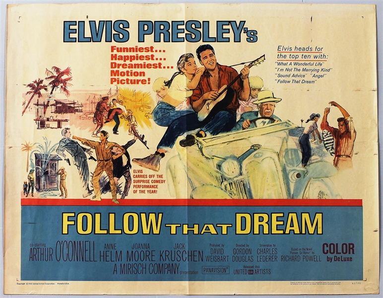 Elvis Presley "Follow That Dream" Original Movie Poster