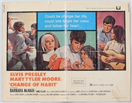 Elvis Presley & Mary Tyler Moore Original "Change of Habit" Movie Poster
