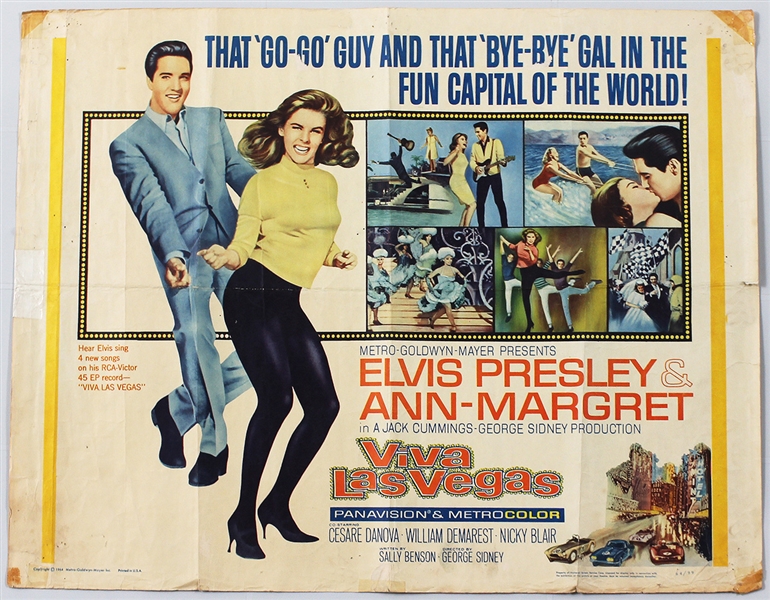 Elvis Presley & Ann-Margret "Viva Las Vegas" Original Movie Poster