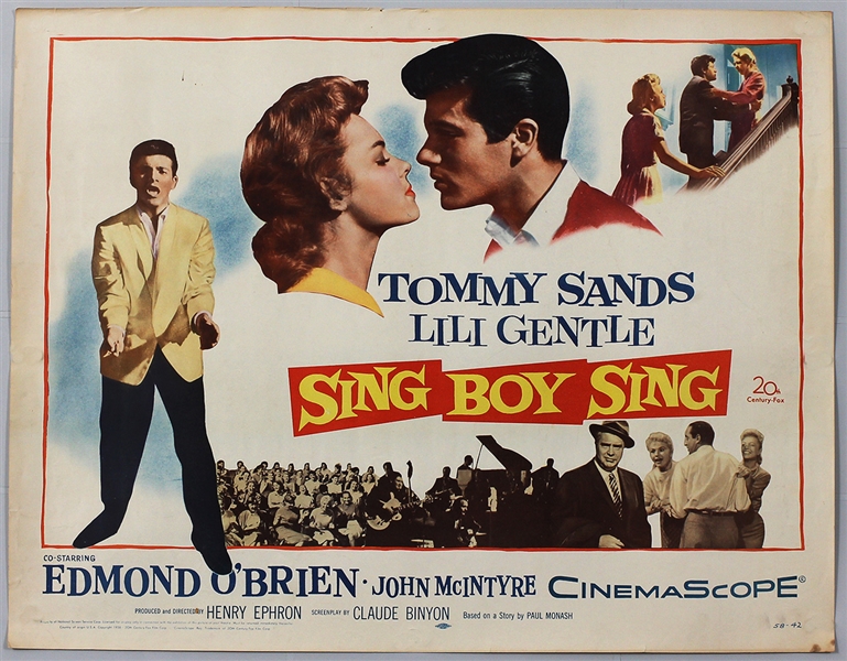 Tommy Sands & Lilli Gentle "Sing Boy Sing" Original Movie Poster