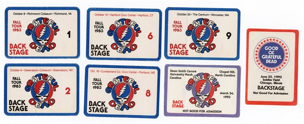 Grateful Dead Backstage Concert  Pass Archive