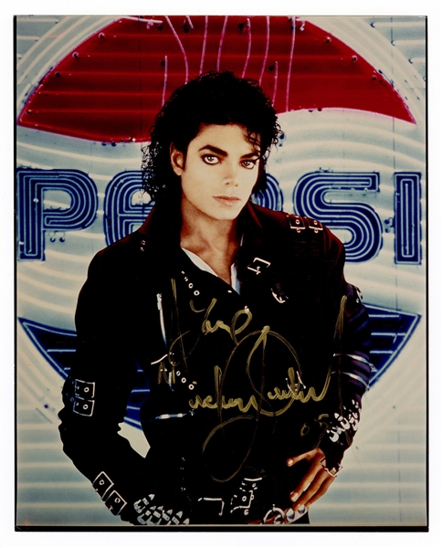 Michael Jackson Signed Pepsi Photograph