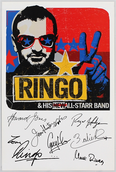 Ringo Starr "Ringo and His New All-Star Band" Original Concert Poster Facsimile Signed