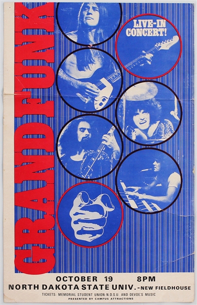 Grand Funk Railroad Original Concert Poster