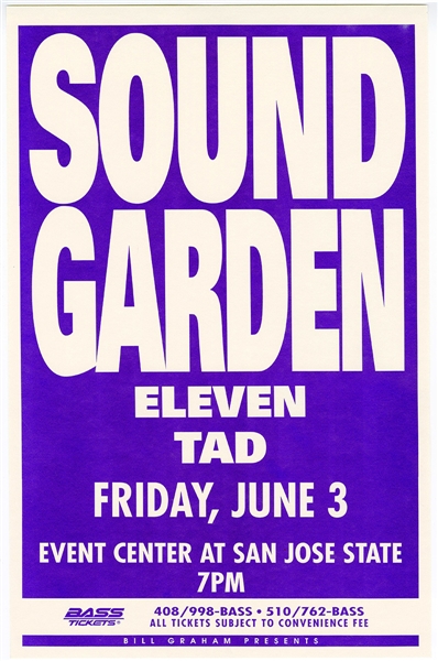 Sound Garden Original Concert Poster