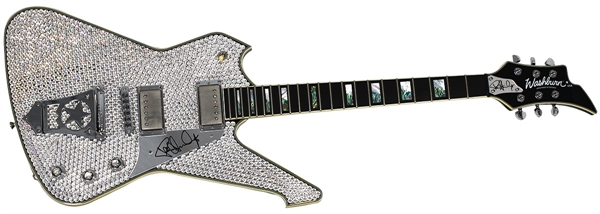 KISS Paul Stanley Stage Used Steve Carr Custom P2000 Millennium Rhinestone Guitar