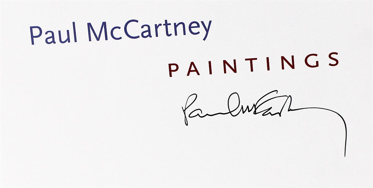 Paul McCartney Signed "Paintings" Book