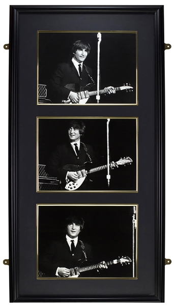 The Beatles 1965 Ed Sullivan Show - John Lennon Framed Photo Collage