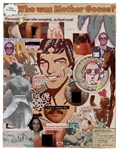 John Lennon Twice-Signed and Inscribed Hand-Made Collage Birthday Gift Given to Elton John