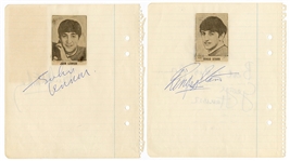 Beatles Signed Autograph Book Pages (2 Pages Back-to-Back) Authenticated by Frank Caiazzo